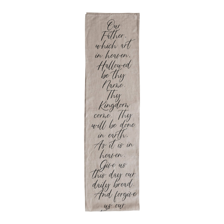 Prayer Linen Table Runner