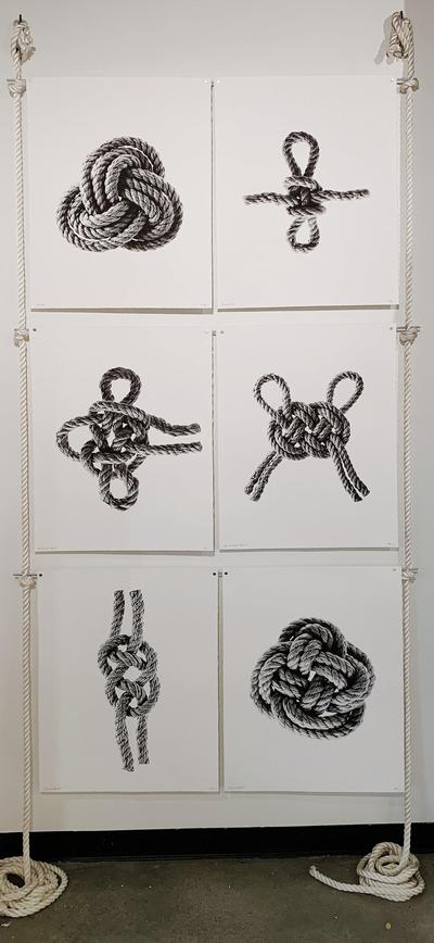 6 Print Rope & Steel Display