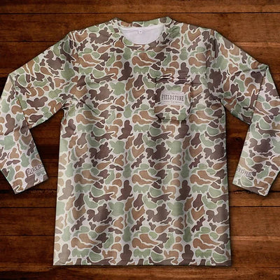 Youth Dry Fit Pocket Camo LS Tee