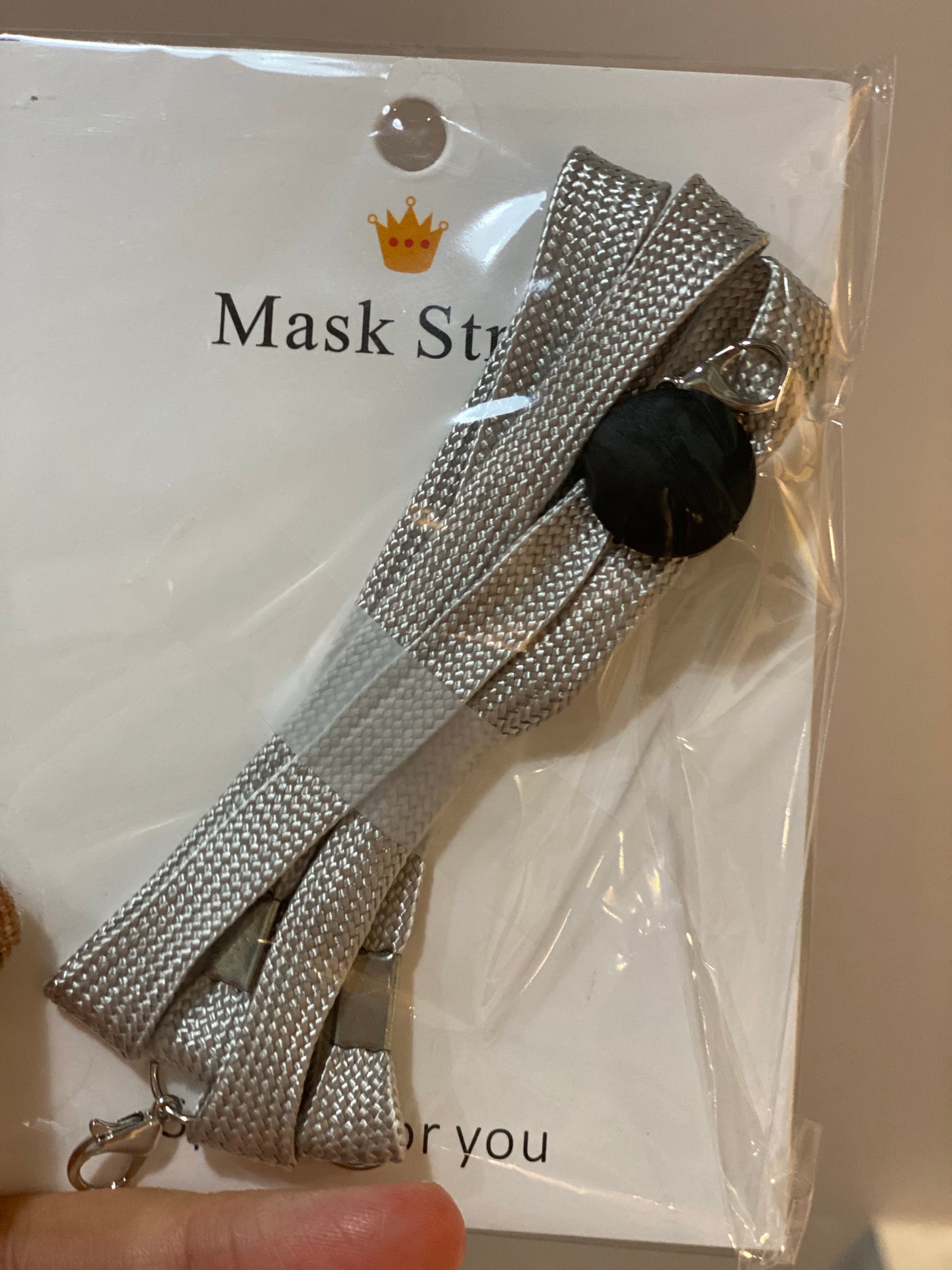 Silver Mask Strap
