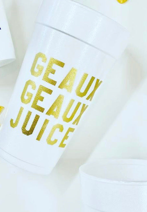 Geaux Geaux Juice Foam Cups Set/10