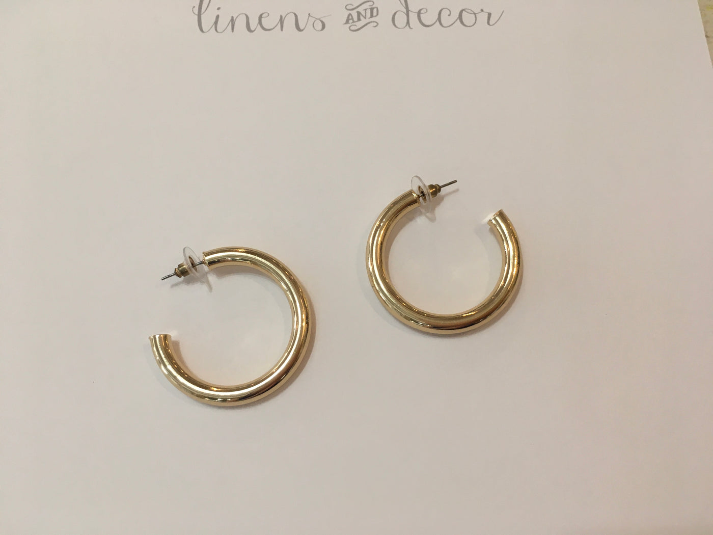 KML Gold Thin Hoops