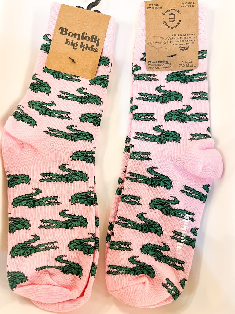 Pink Gator Sock