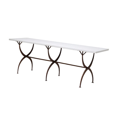 White Wood & Iron Table