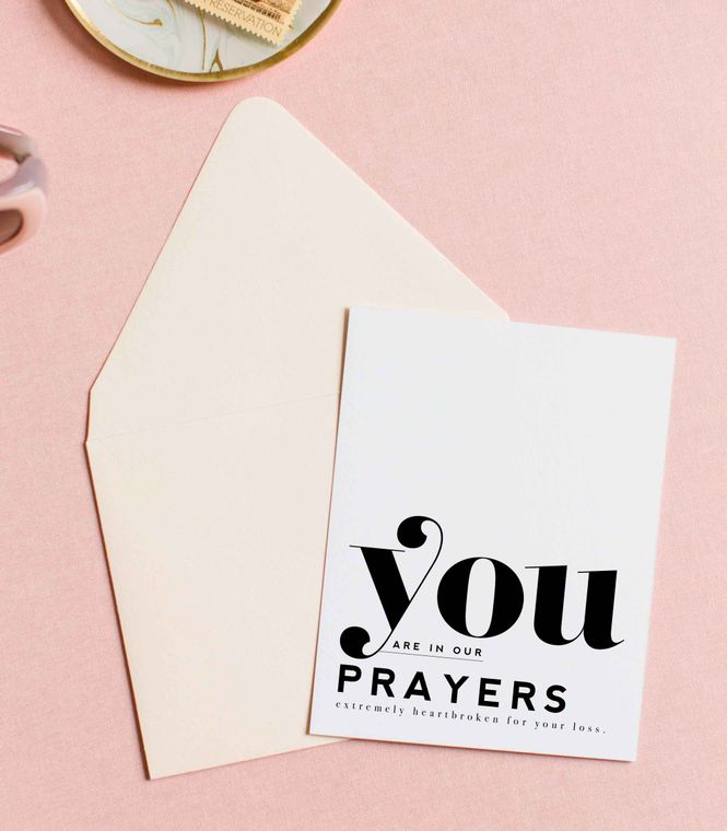 You Are In Our Prayers Sympathy Card