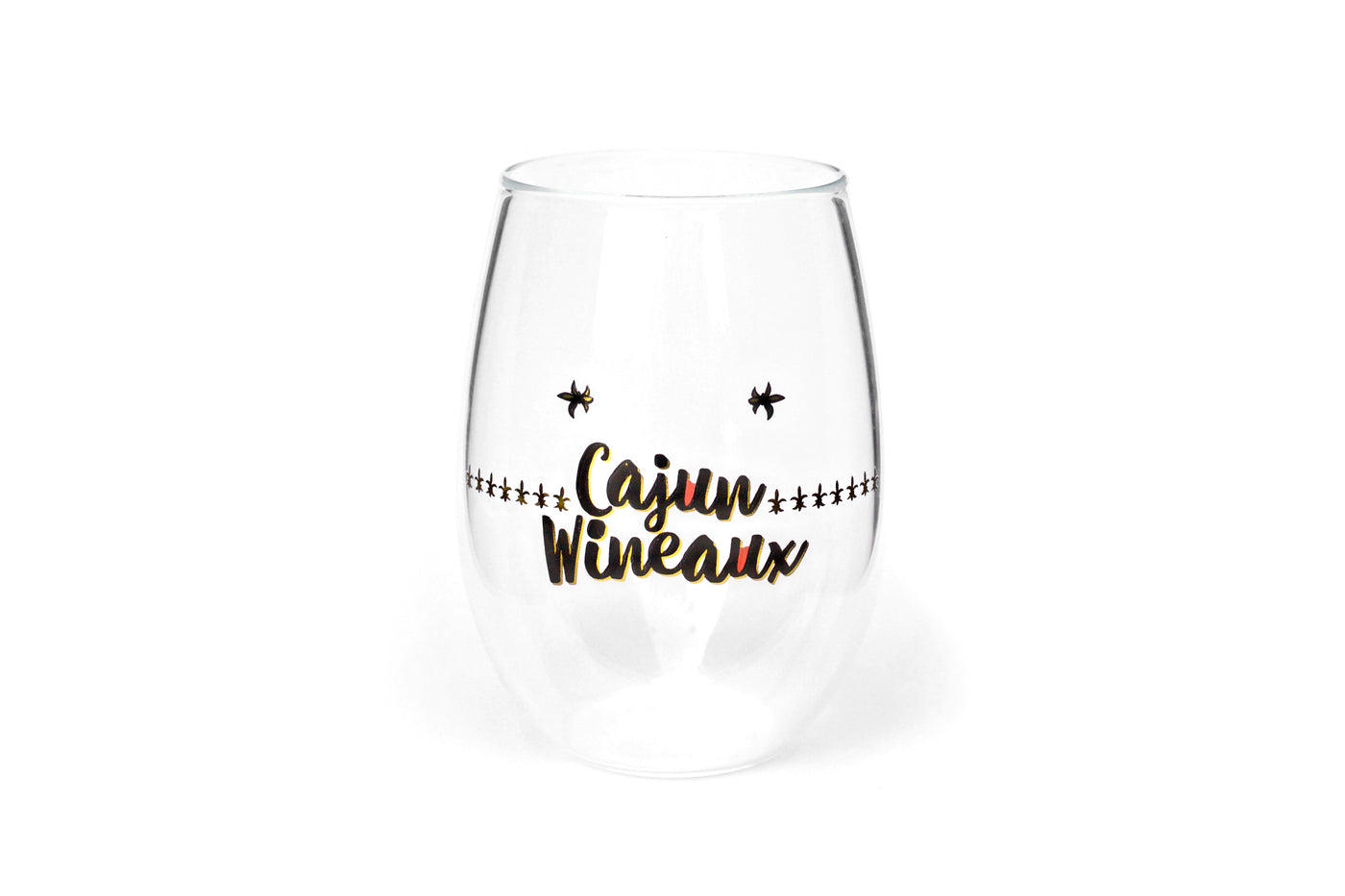 Cajun Wineaux Stemless Glass